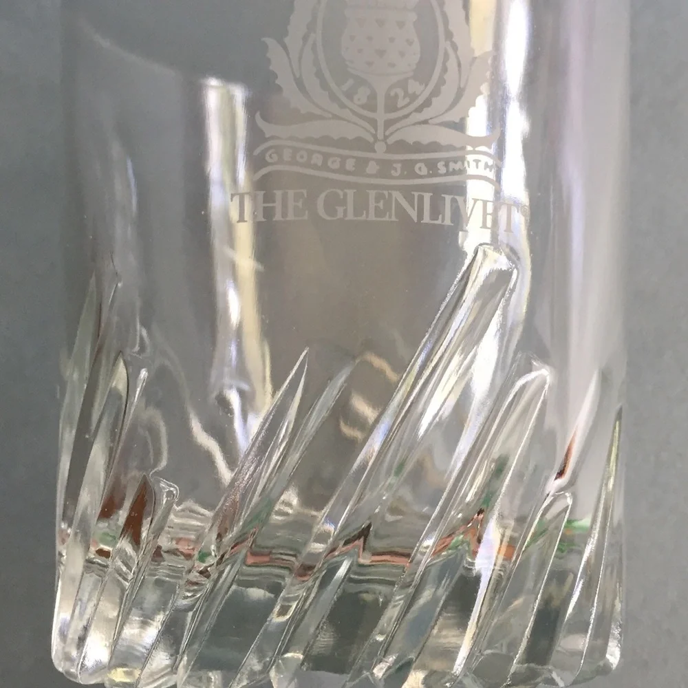 Glenlivet Prism Cut Crystal Whiskey Rocks Glass